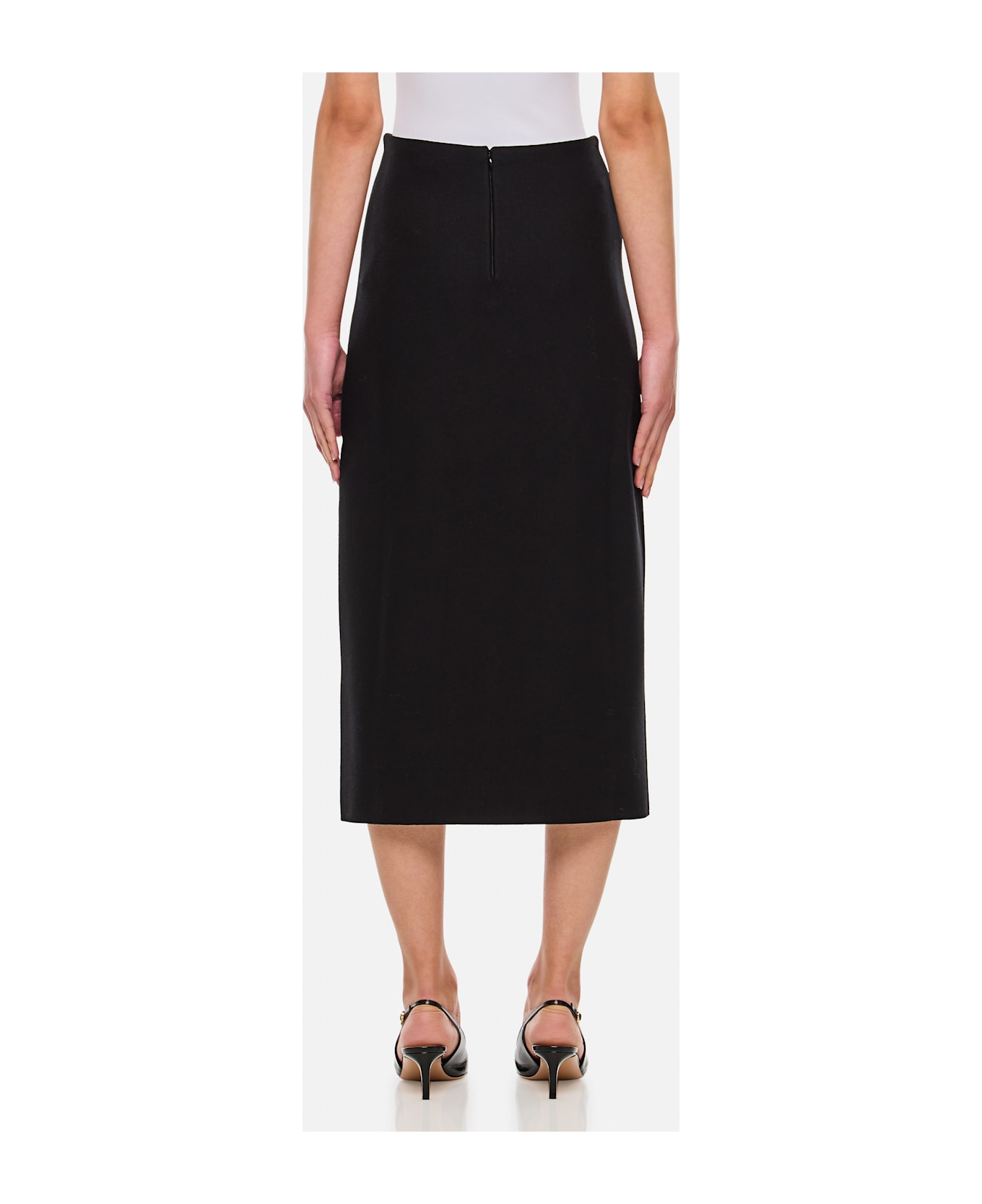 Gabriela Hearst Wolff Midi Skirt - Black