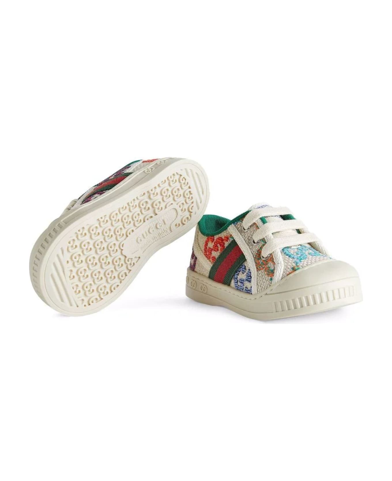 Gucci White Rubber Sneakers - Multicolor