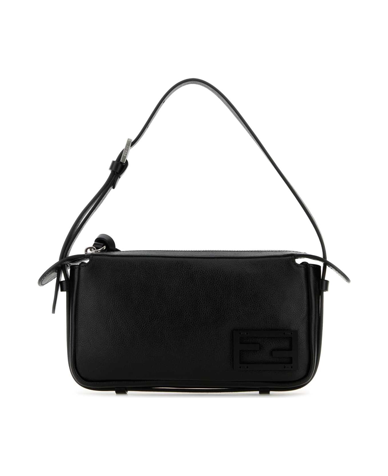 Fendi Black Leather Mini Simply Fendi Shoulder Bag - NEROPUVIBR