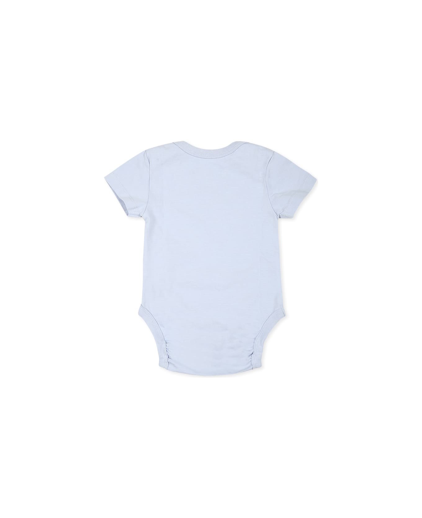 Off-White Multicolor Bodysuit Set For Baby Girl With Logo - Multicolor