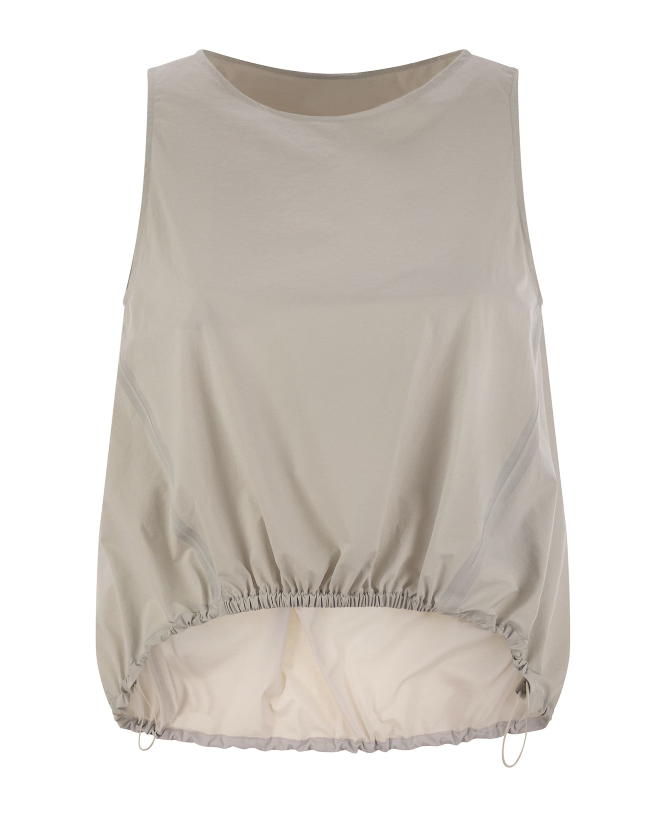 Herno Sleeveless Top In Tech Trait - Ice