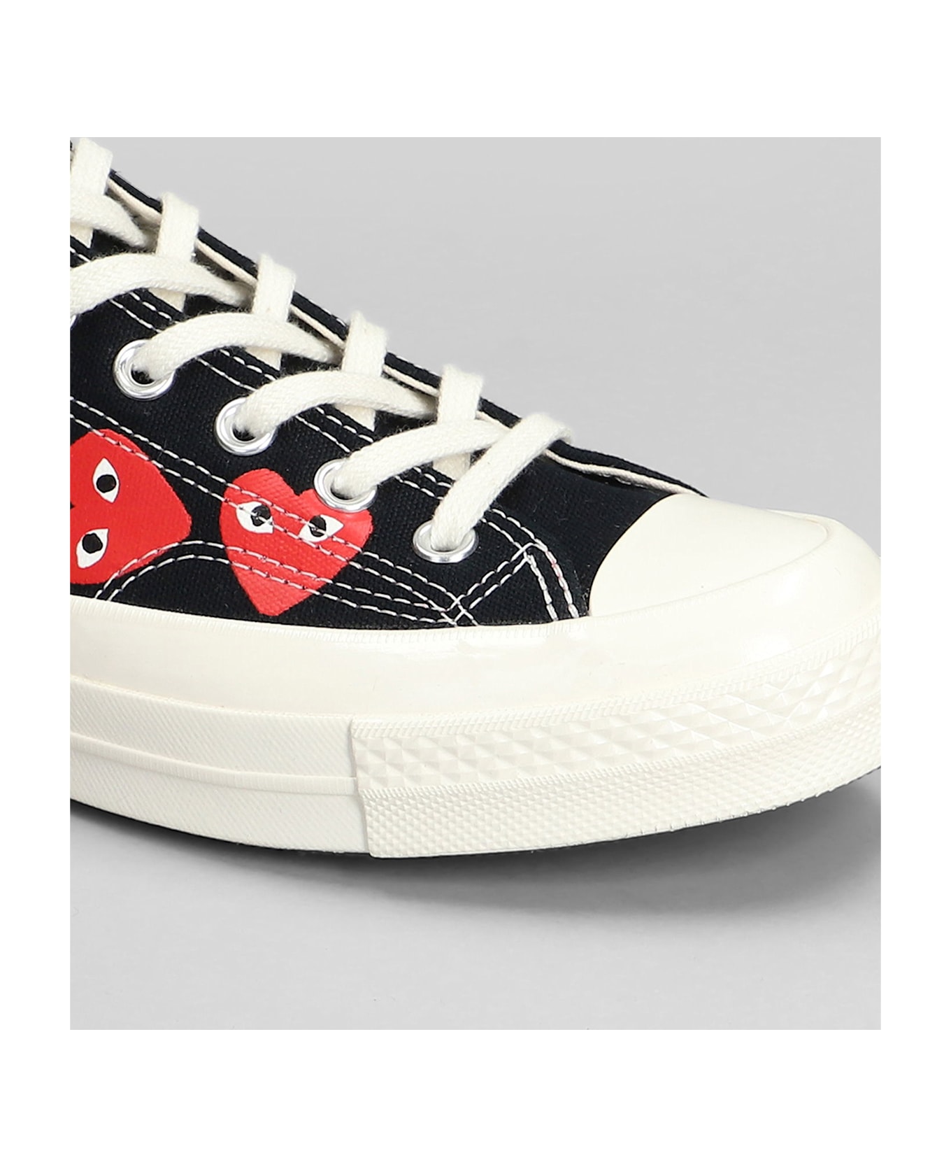 Comme des Garçons Play Chuck 70 Cdg Low Sneakers In Black Cotton - black
