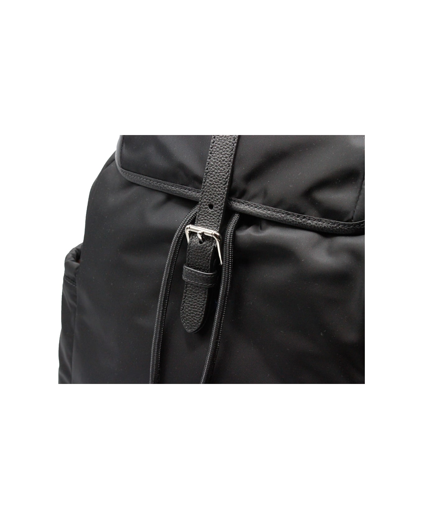 Burberry Recycled Nylon Backpack With Adjustable Shoulder Straps, Internal And External Pockets - Black