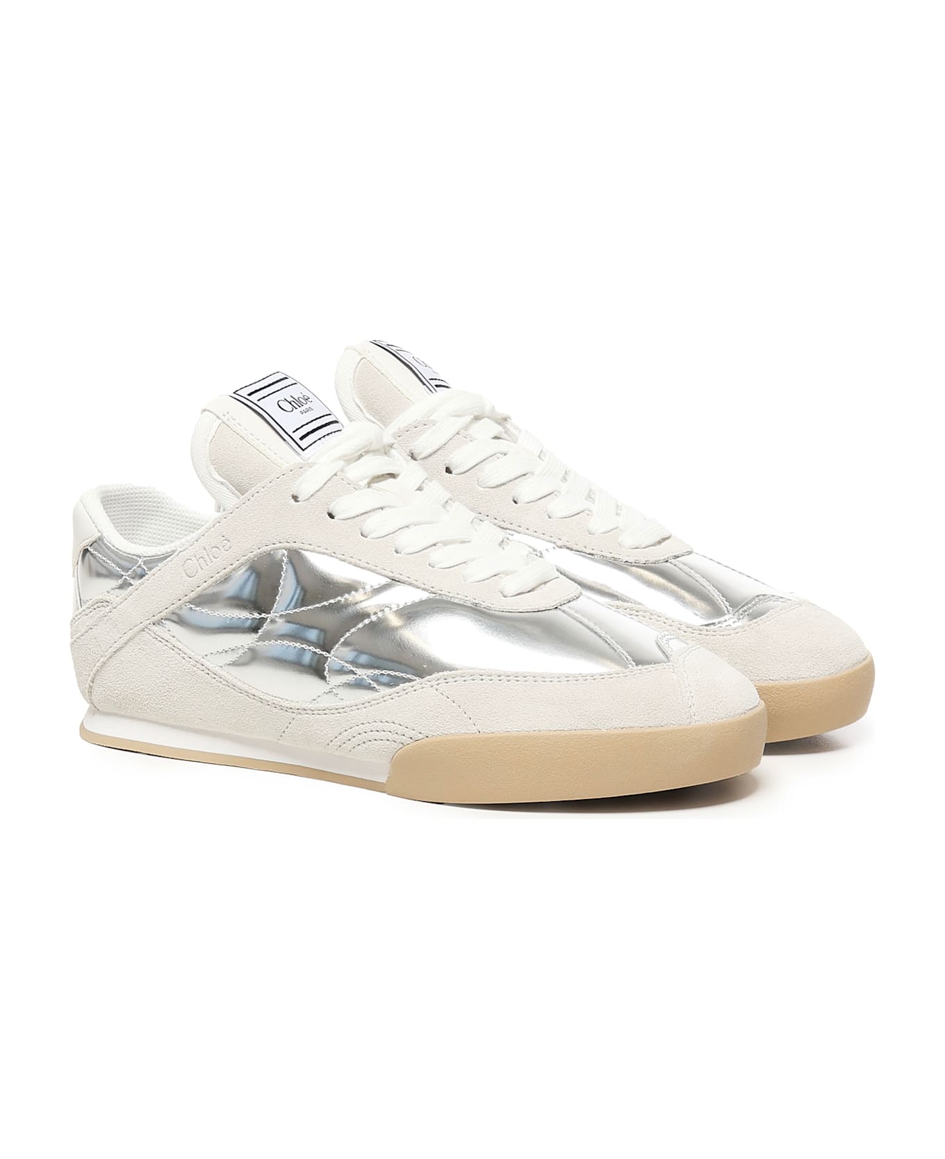 Chloé Kick Sneakers - Silver