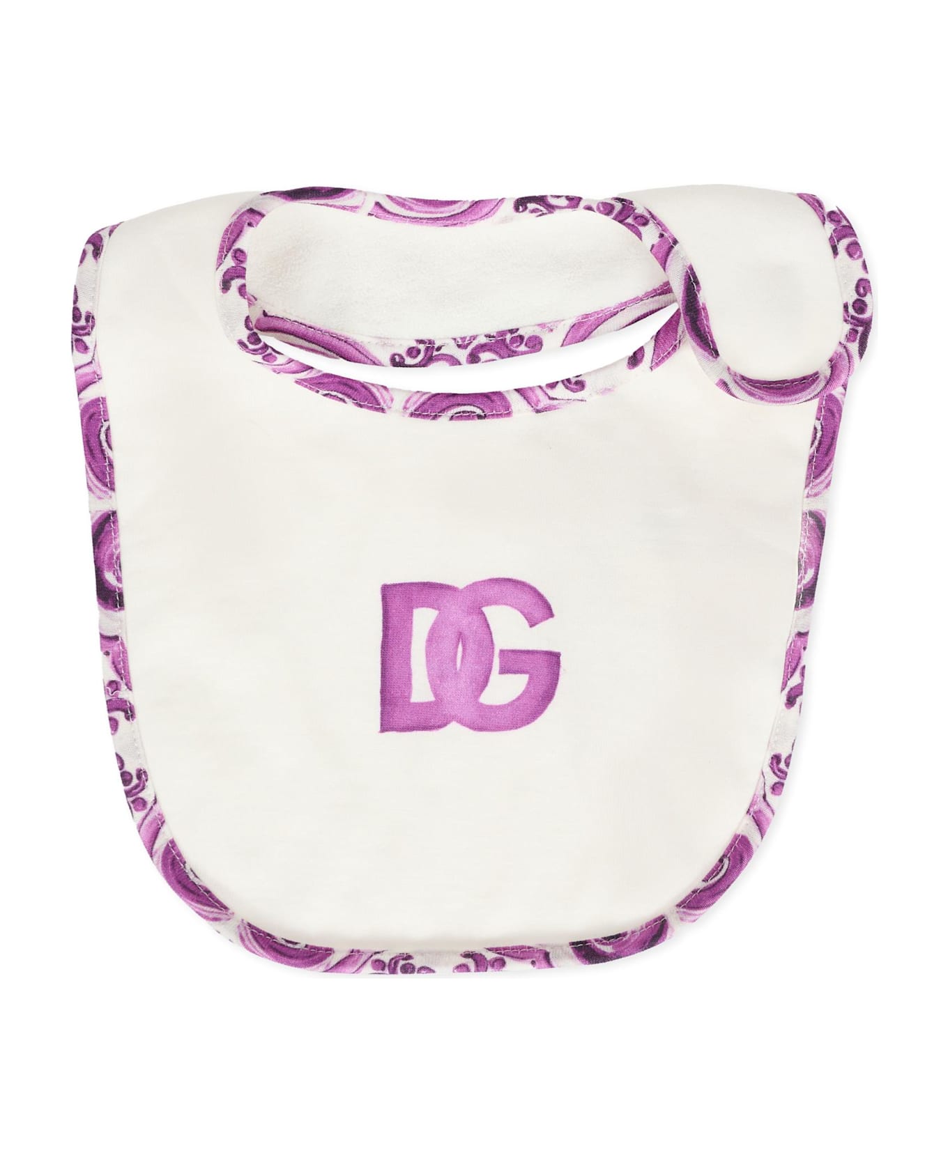 Dolce 
Gabbana Purple Babygrow Set For Baby Girl With Majolica - Violet