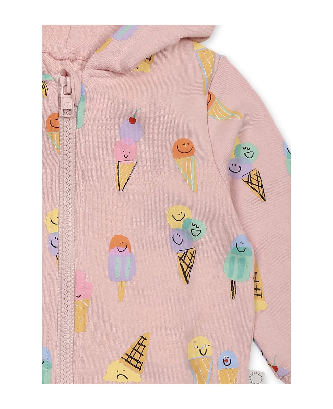 Stella McCartney Kids Pink Sweatshirt For Baby Girl With Ice Cream - Pink