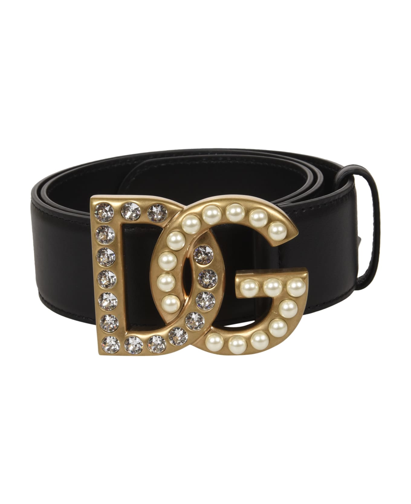 Dolce & Gabbana Embellished Logo Buckle Belt - Multicolor