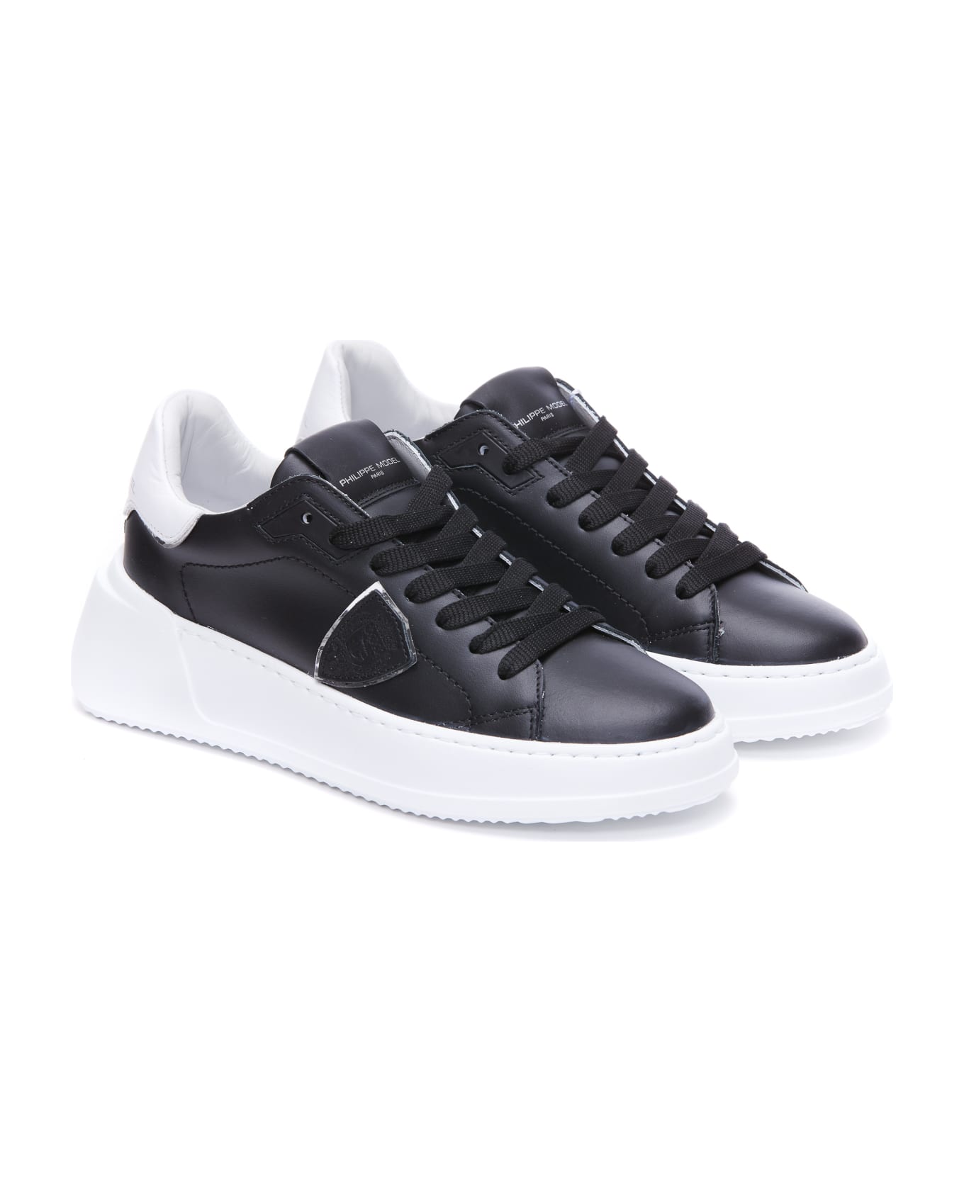Philippe Model Tres Temple Low Sneakers - Black ウェッジシューズ