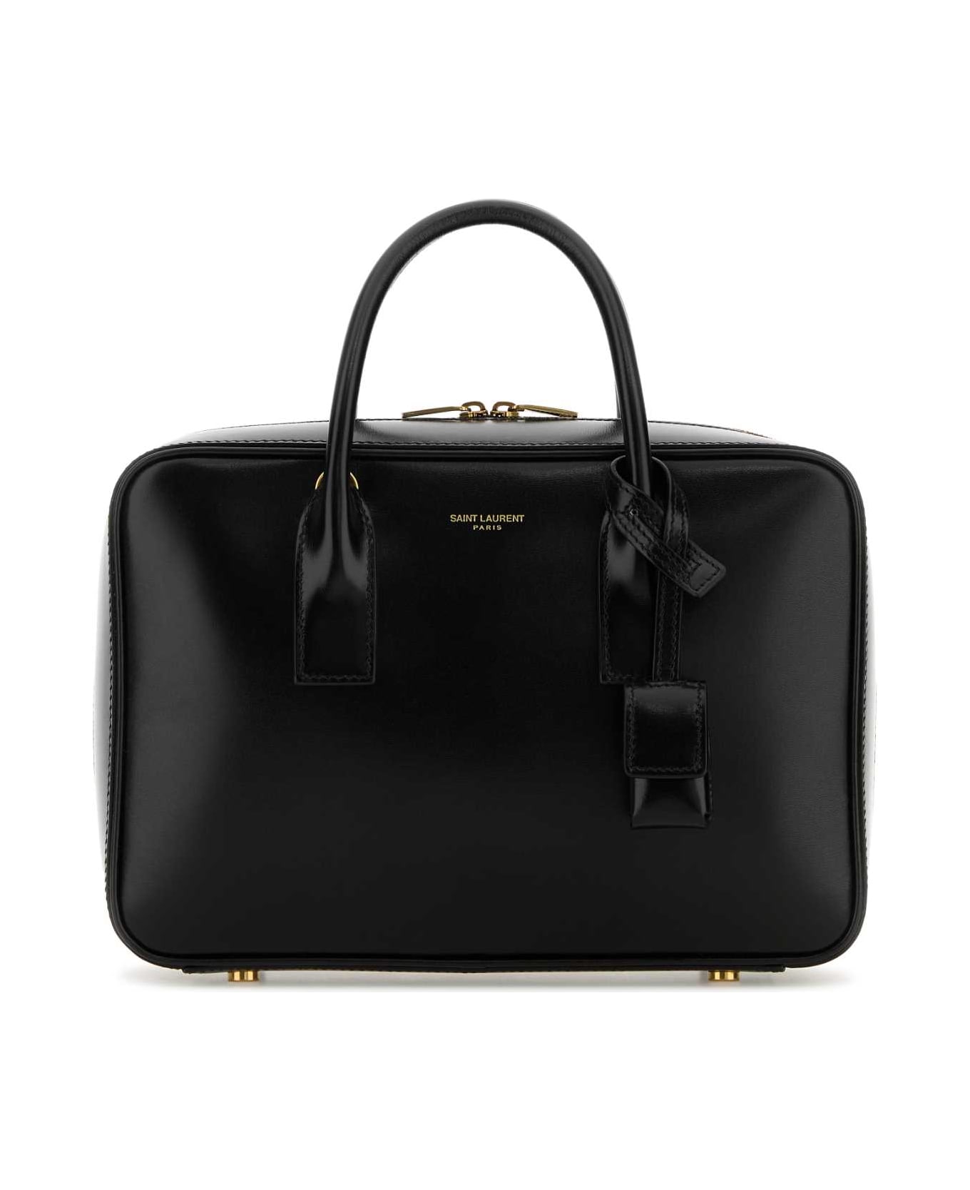 Saint Laurent Black Leather Sac De Jour Handbag - BLACK