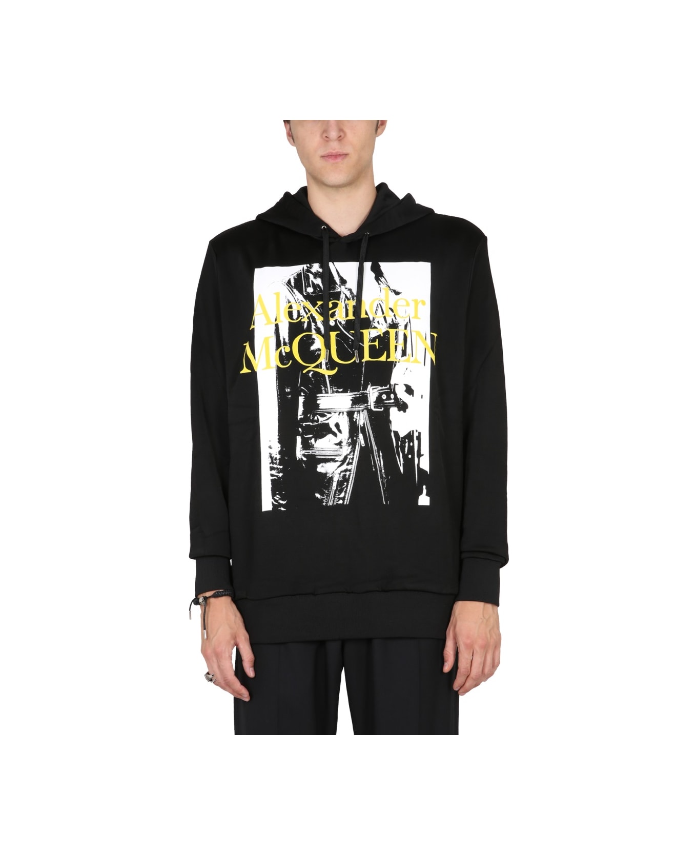 Alexander McQueen Sweatshirt With Atelier Print - BLACK