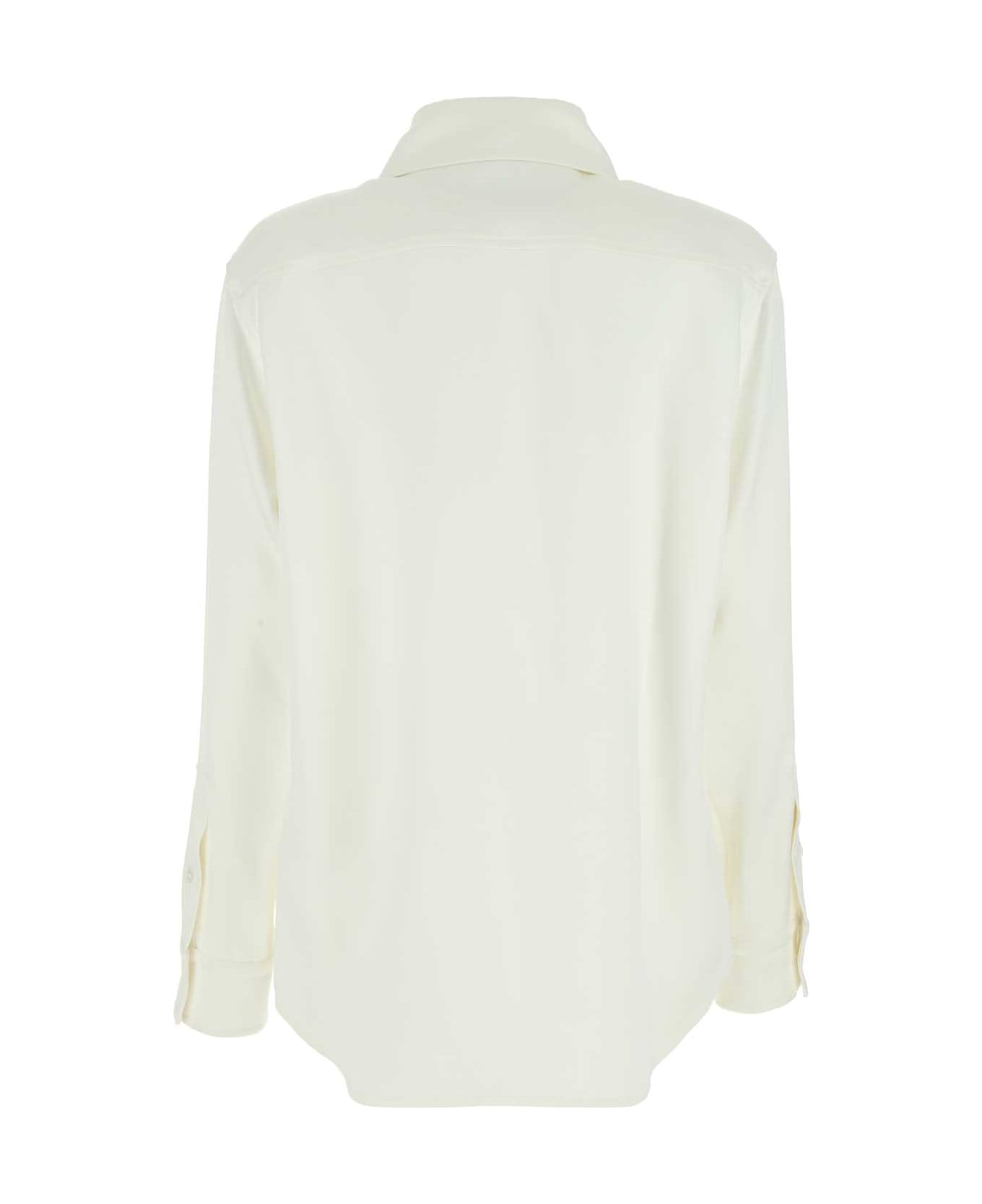 Bottega Veneta Ivory Satin Shirt - 9071