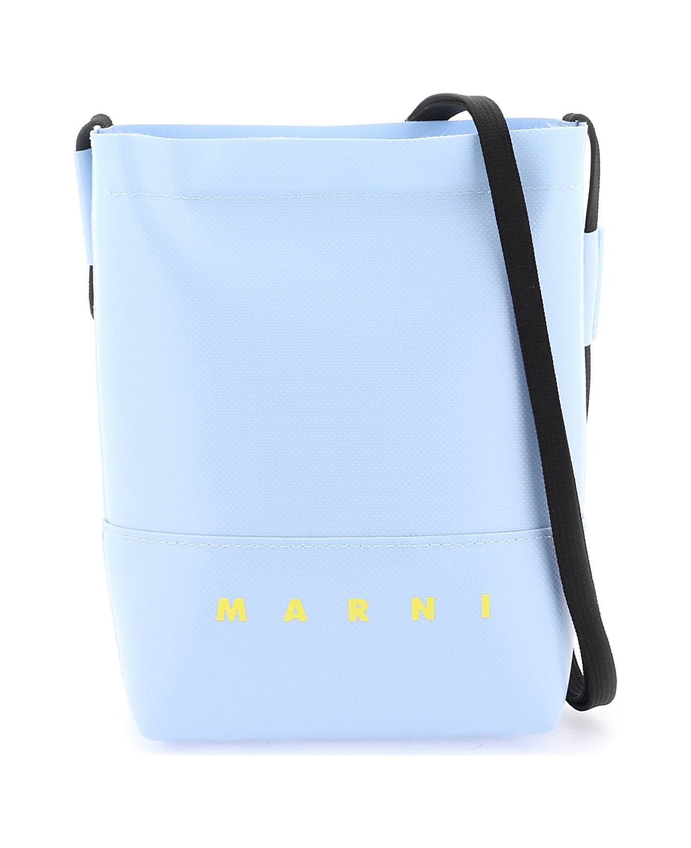 Marni Coated Canvas Crossbody Bag - LIGHT BLUE (Light blue) ショルダーバッグ