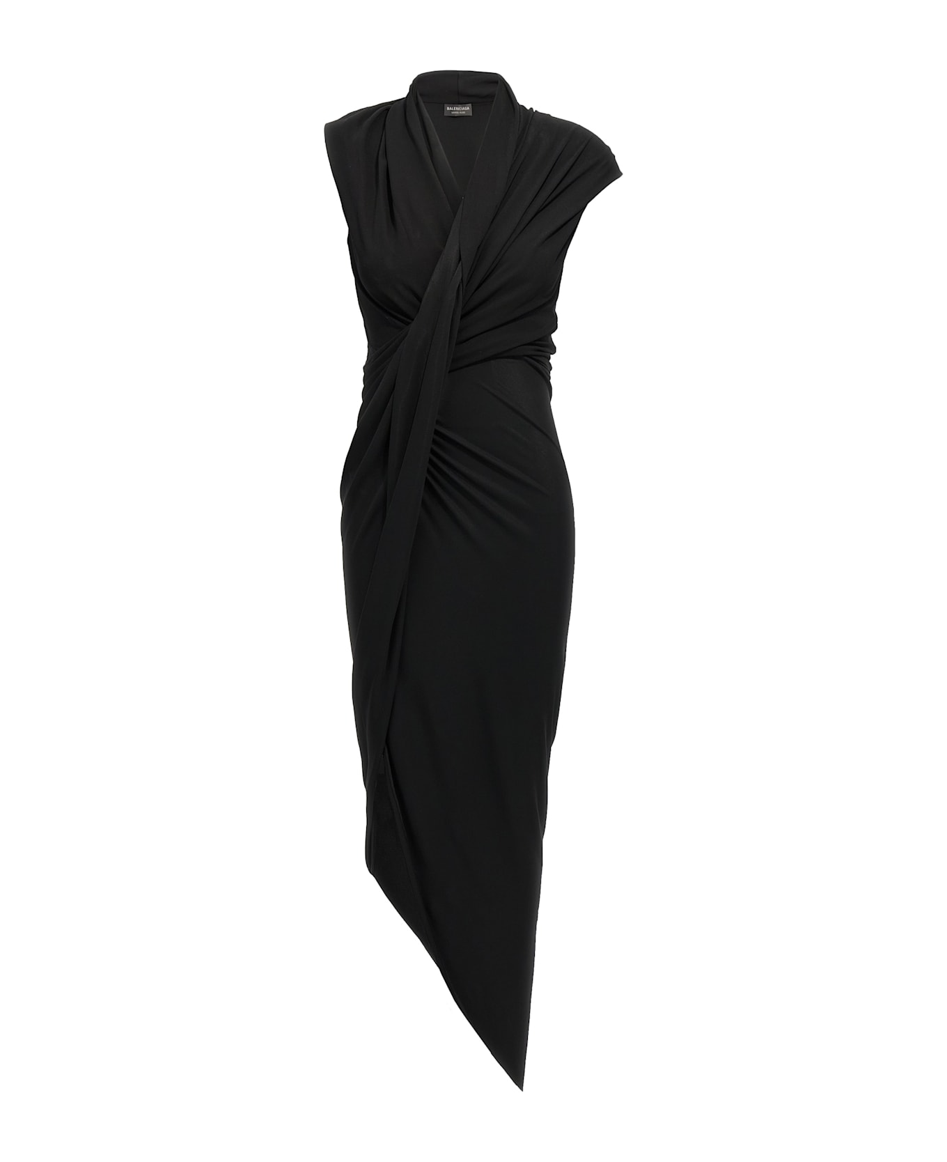 Balenciaga Draped Dress - BLACK