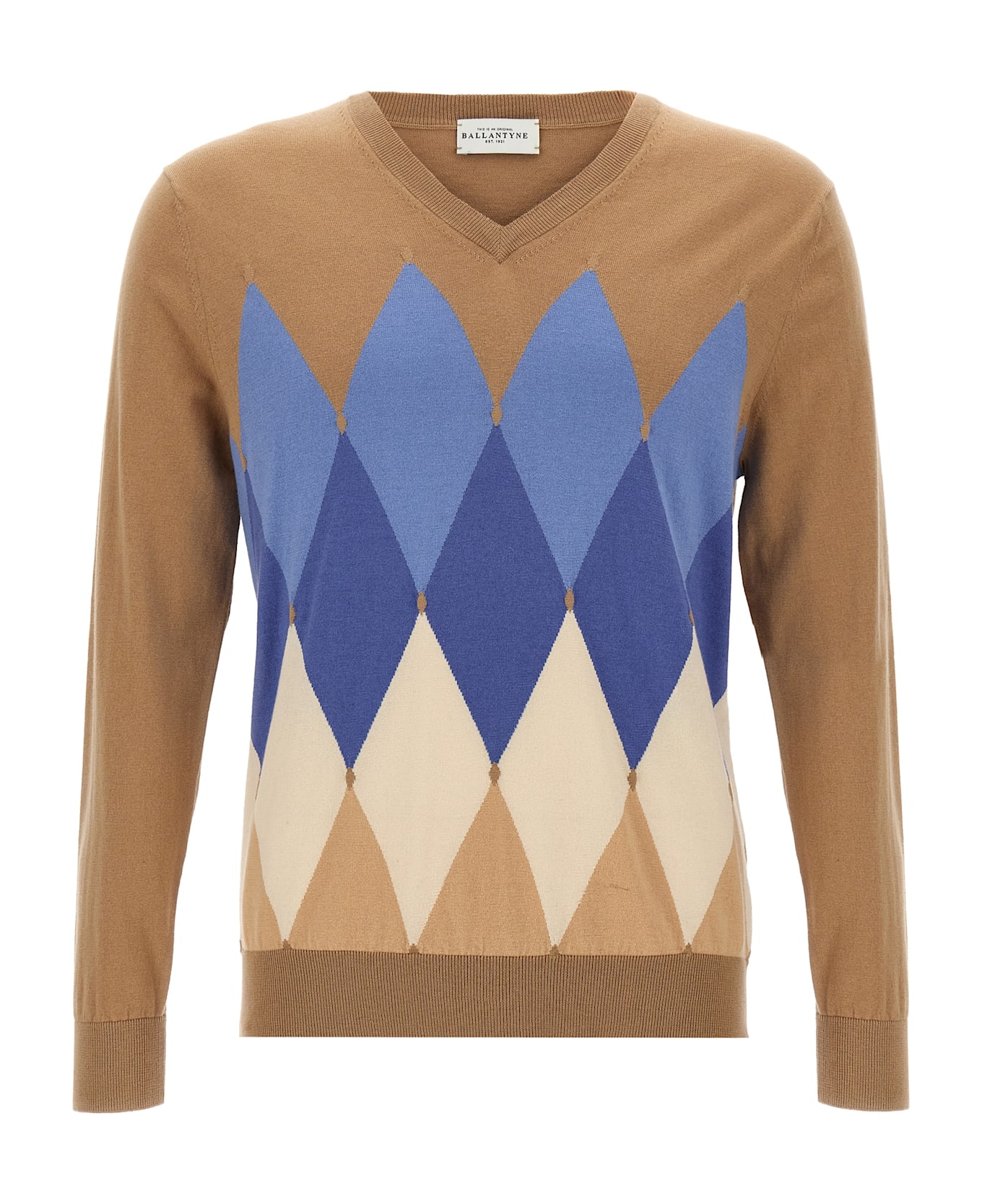 Ballantyne 'argyle' Sweater - Beige