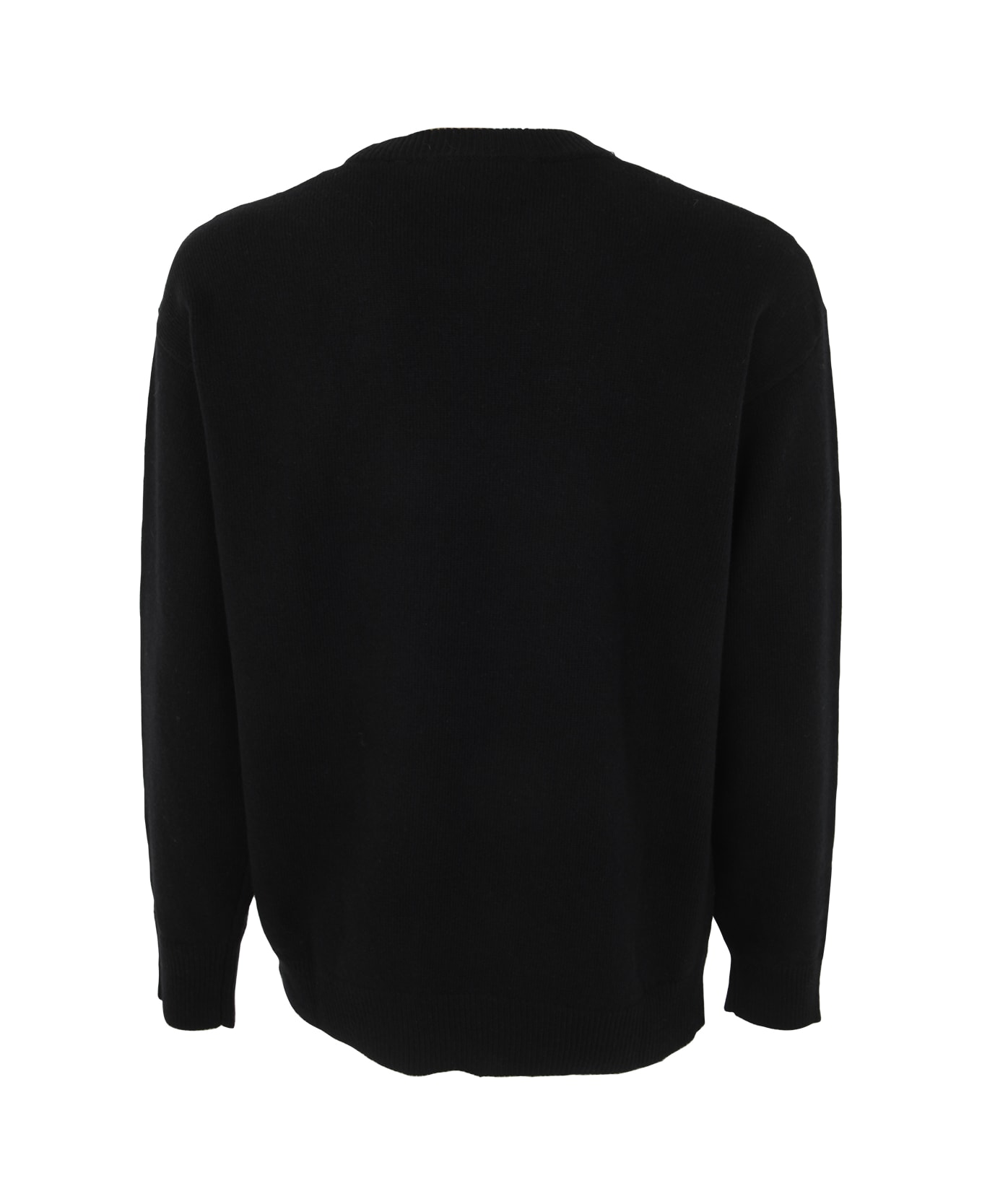 Nuur Comfort Fit Long Sleeves Crew Neck Sweater - Black