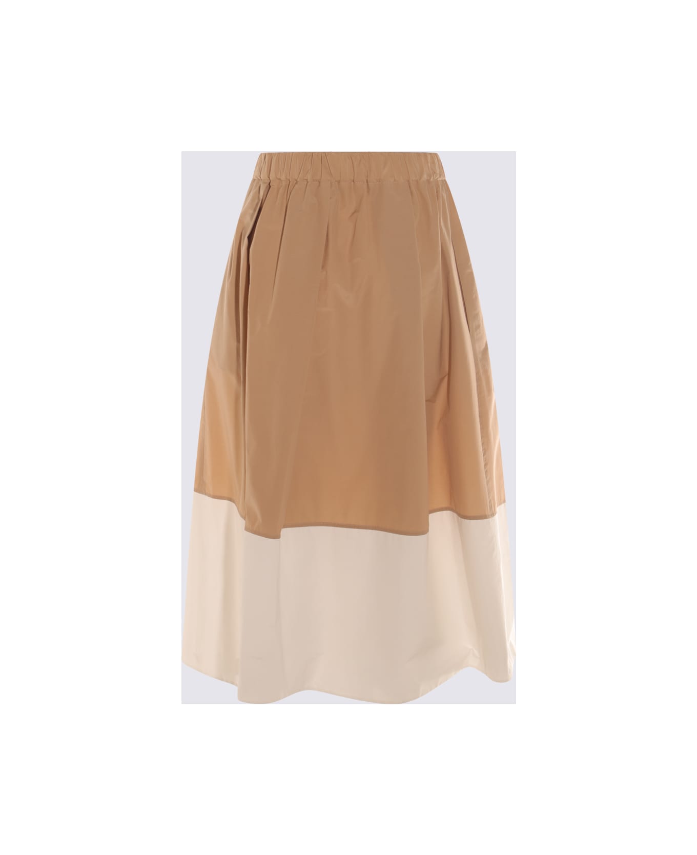 Antonelli Beige And White Cotton Skirt