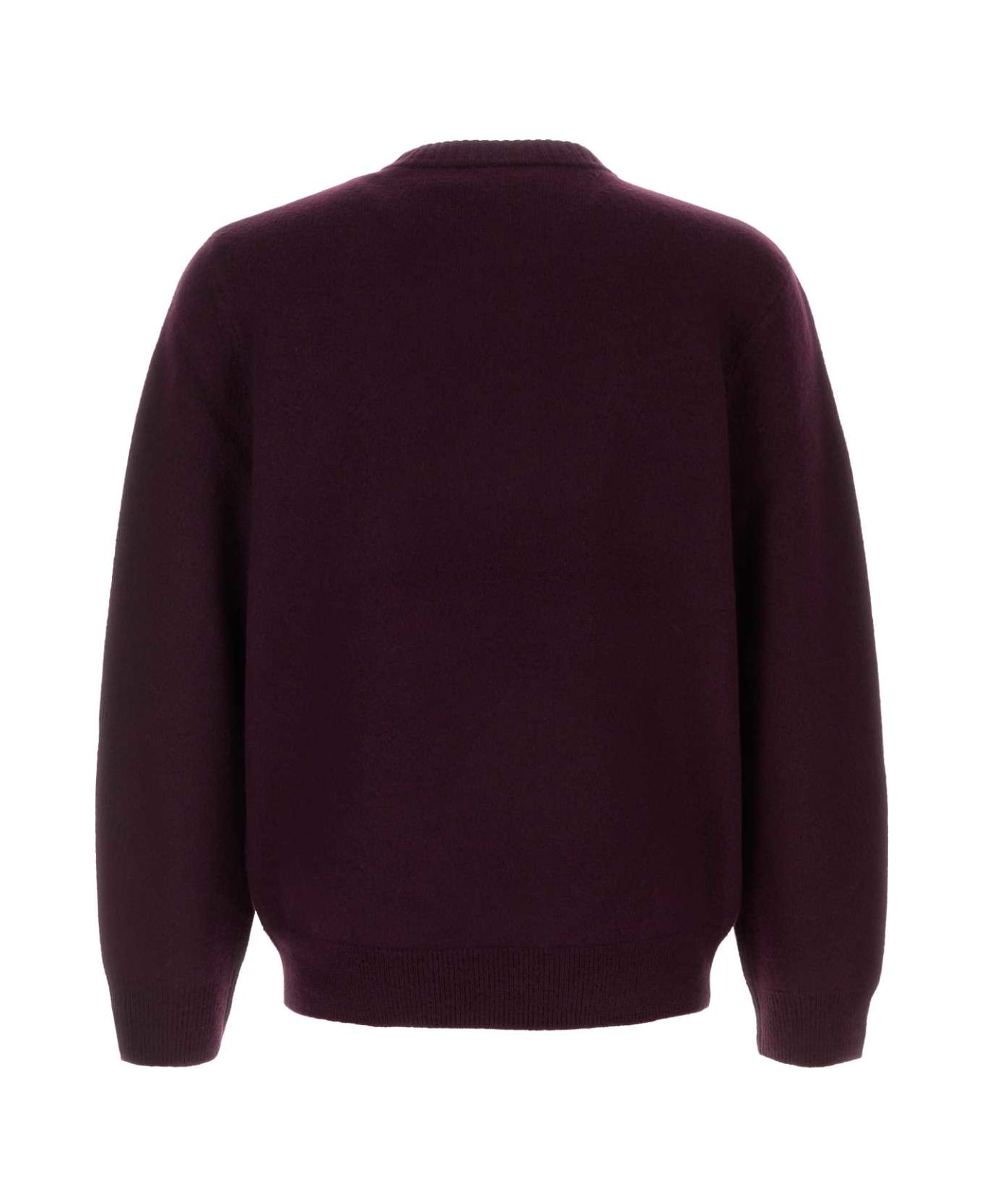 A.P.C. Plum Wool Jay Sweater - BURGUNDY