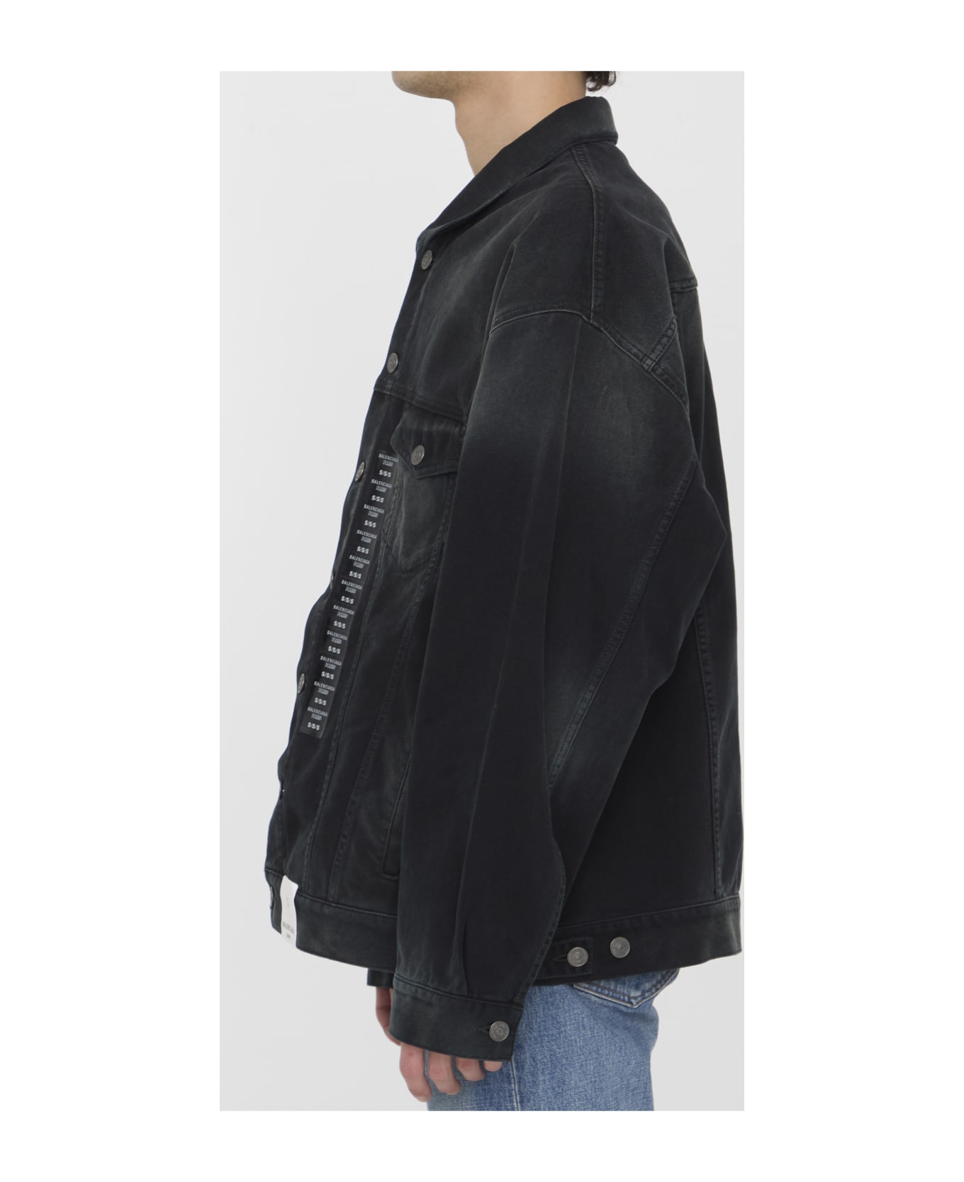 Balenciaga Denim Jacket - BLACK コート＆ジャケット