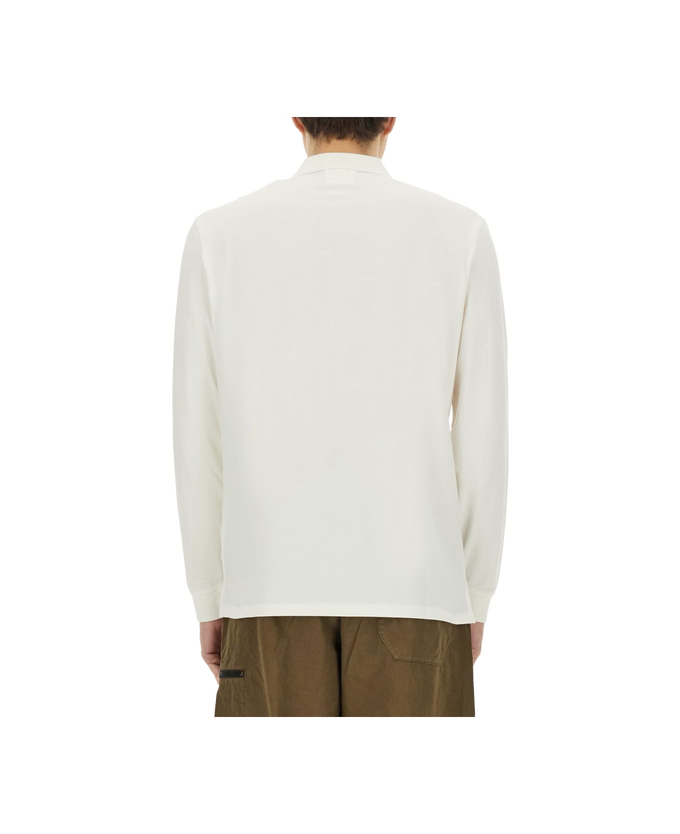 C.P. Company Stretch Pique Polo Shirt - WHITE