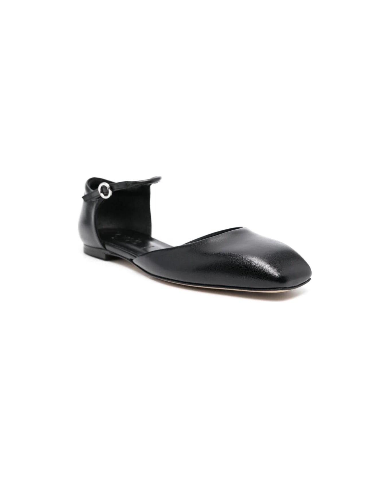 aeyde Miri Nappa Leather Black Shoes - Black フラットシューズ
