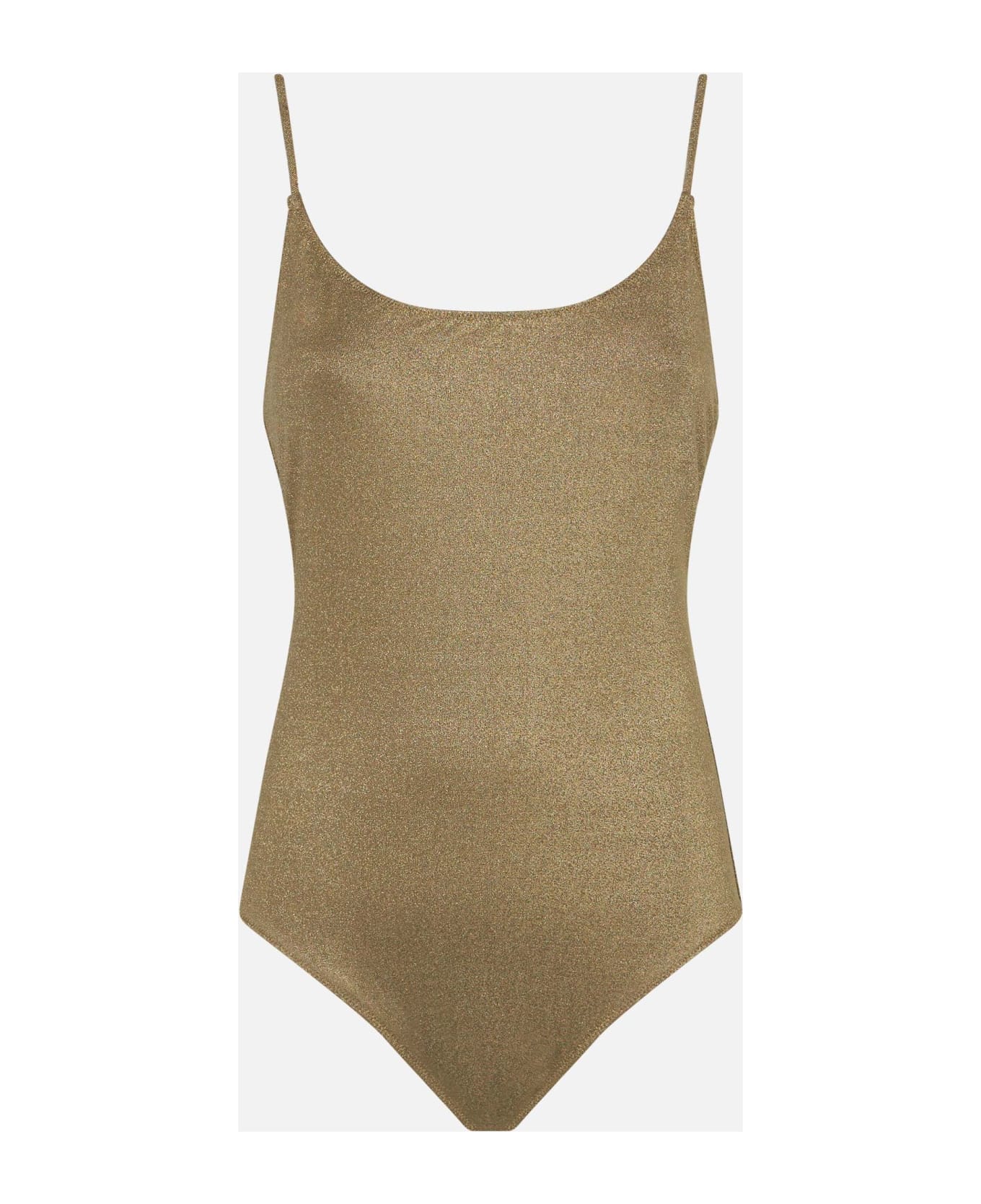 MC2 Saint Barth Gold One Piece Swimsuit - BROWN