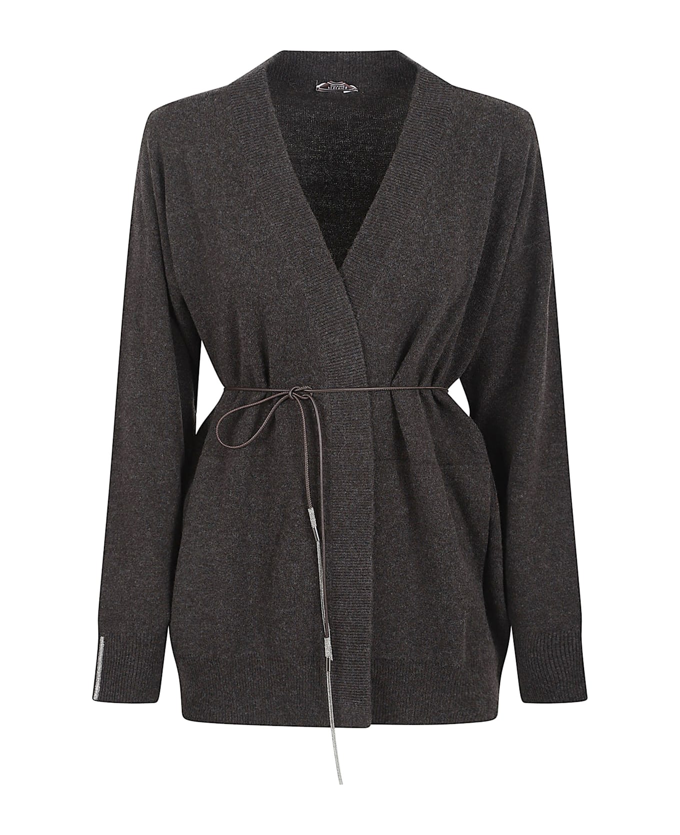 Peserico Cardigan In Tricot - EBANO