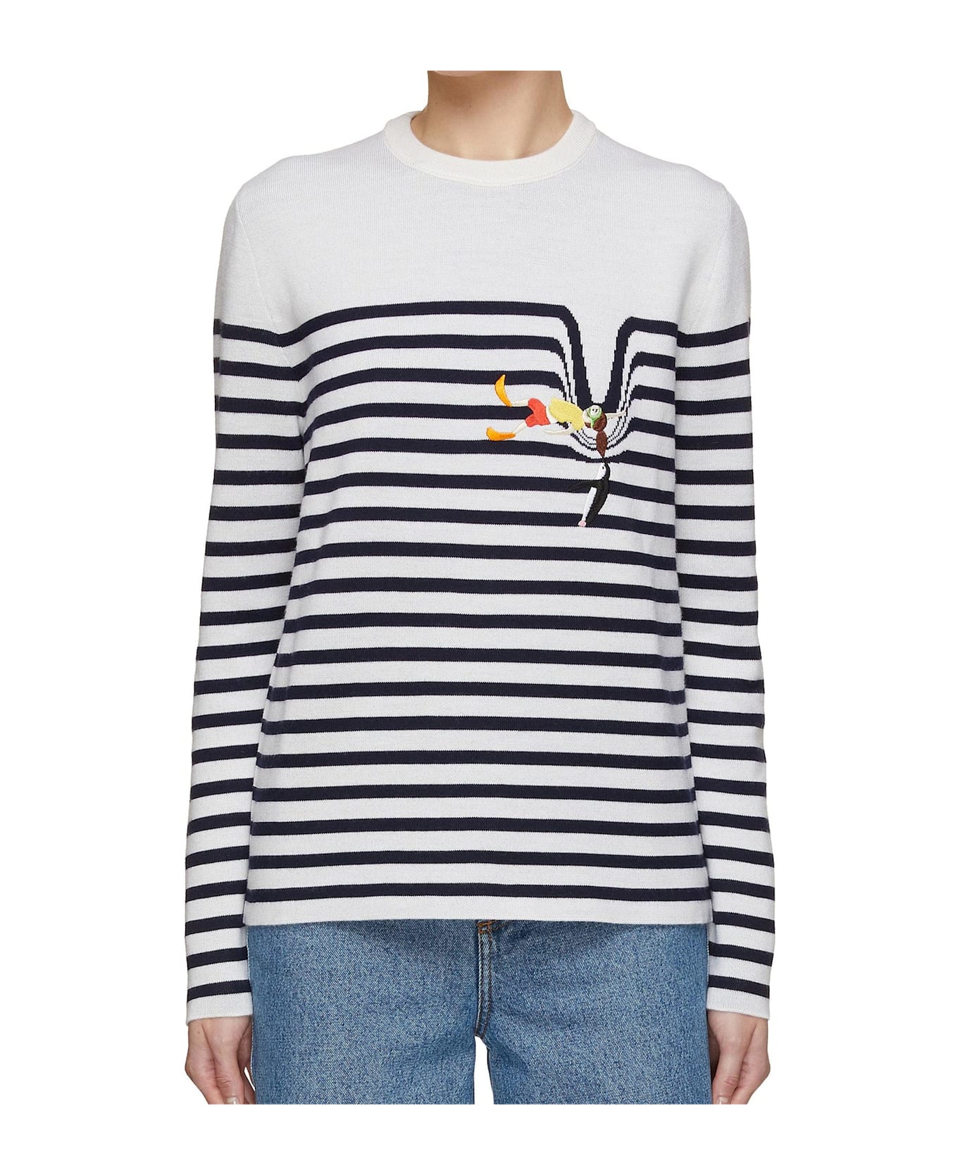 Loewe X Suna Fujita Striped Sweater - White