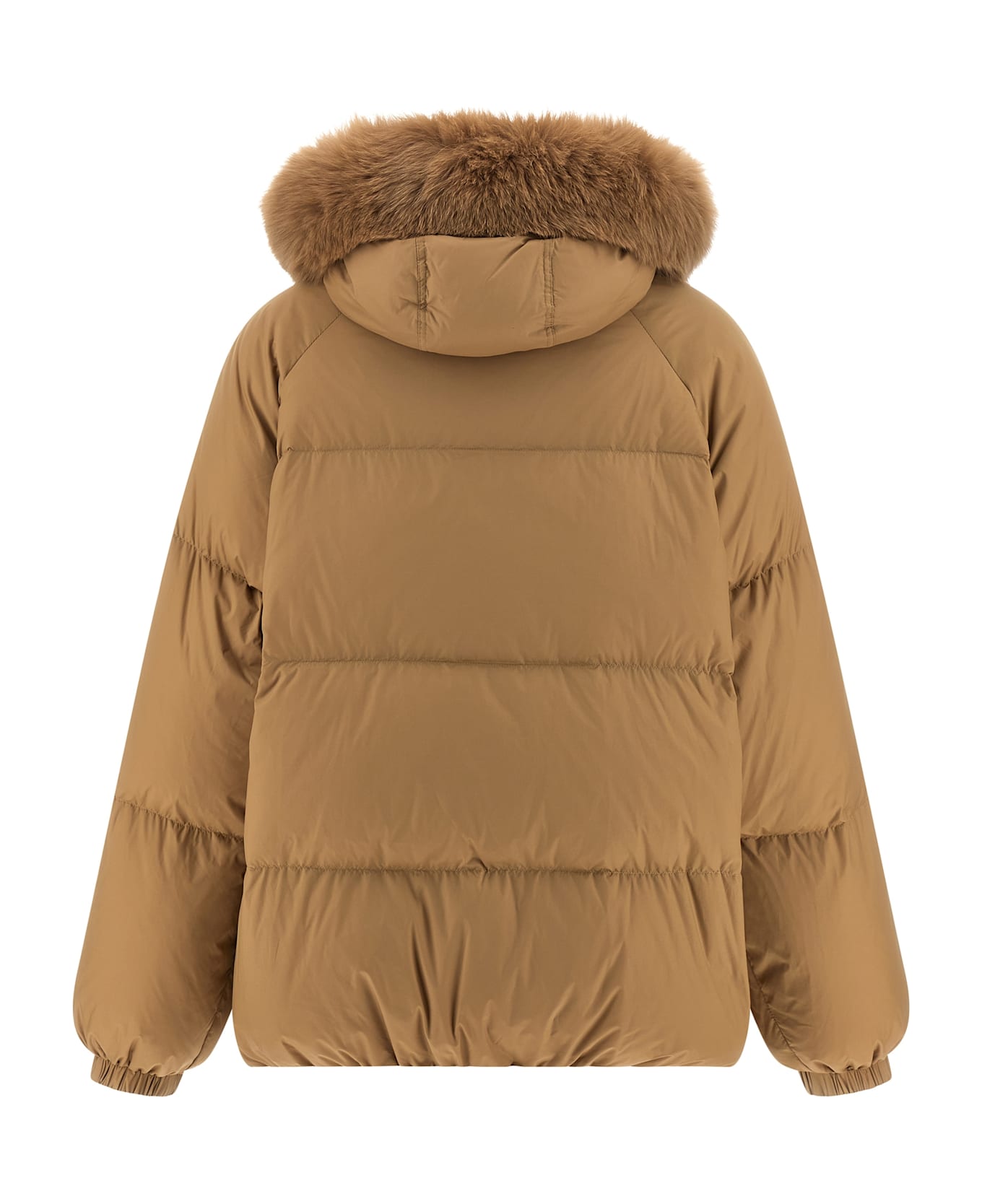 Salomon Fur Insert Down Jacket - Beige
