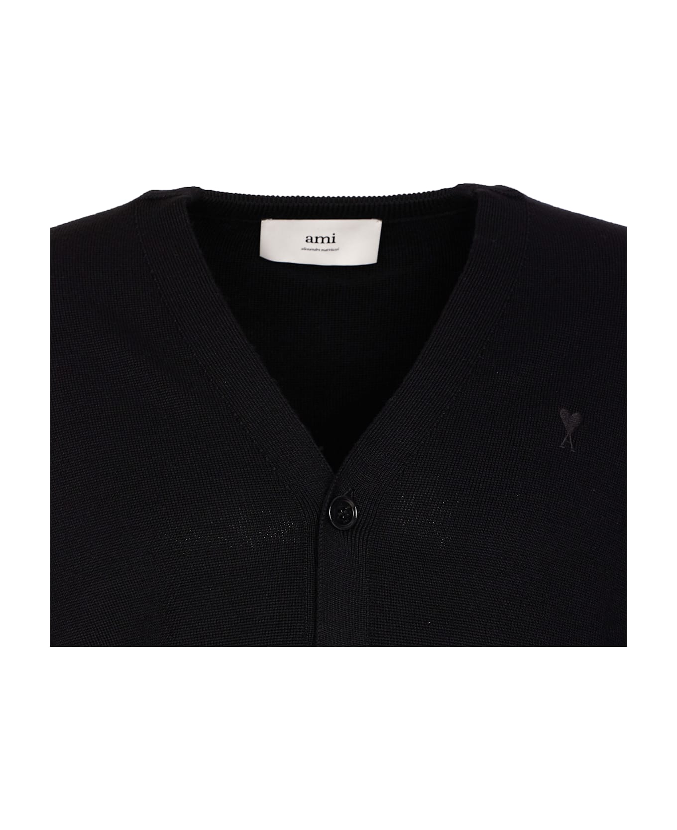 Ami Alexandre Mattiussi Ami De Coeur Cardigan - Black