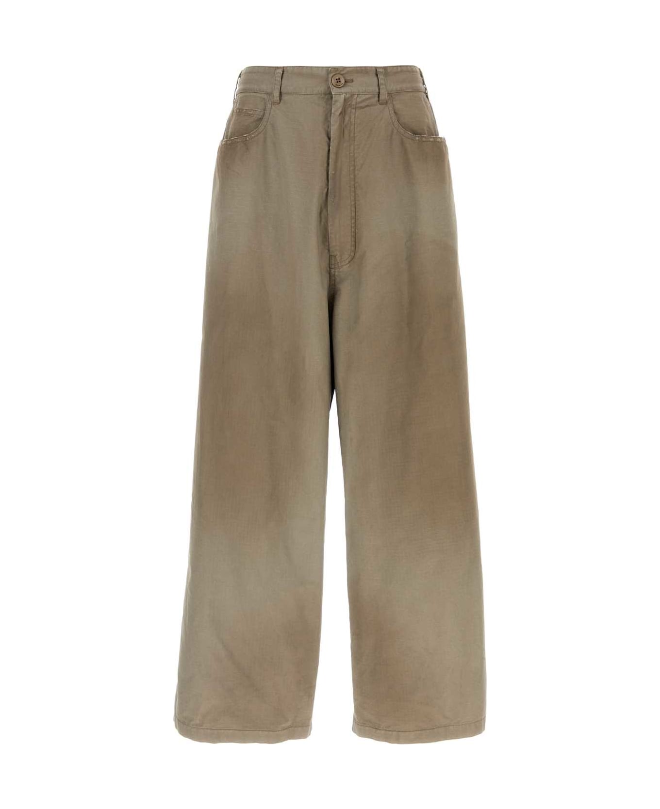 Balenciaga Two-tone Cotton And Polyester Pant - DARK BEIGE
