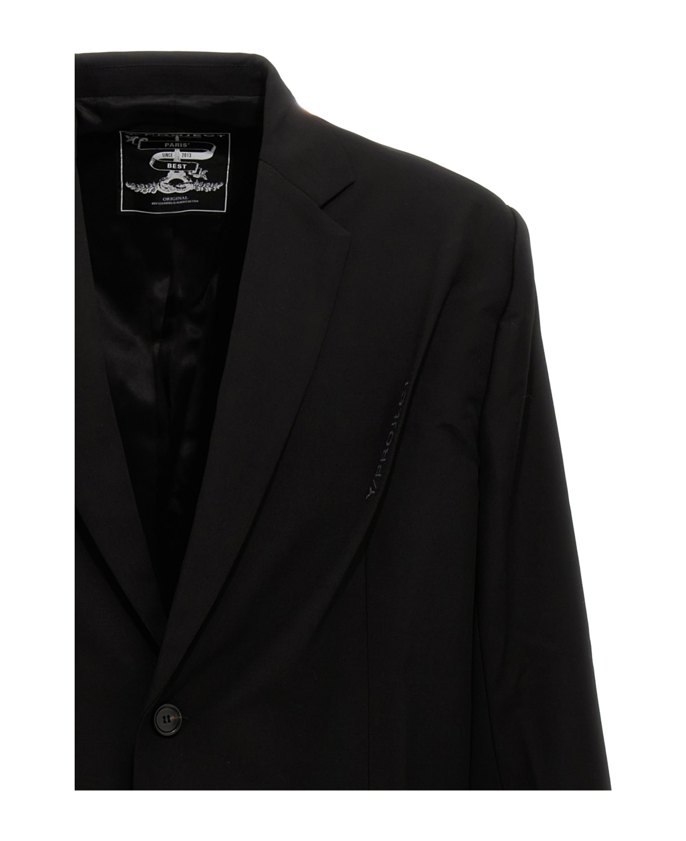 Y/Project 'pinched Logo' Blazer - Black  