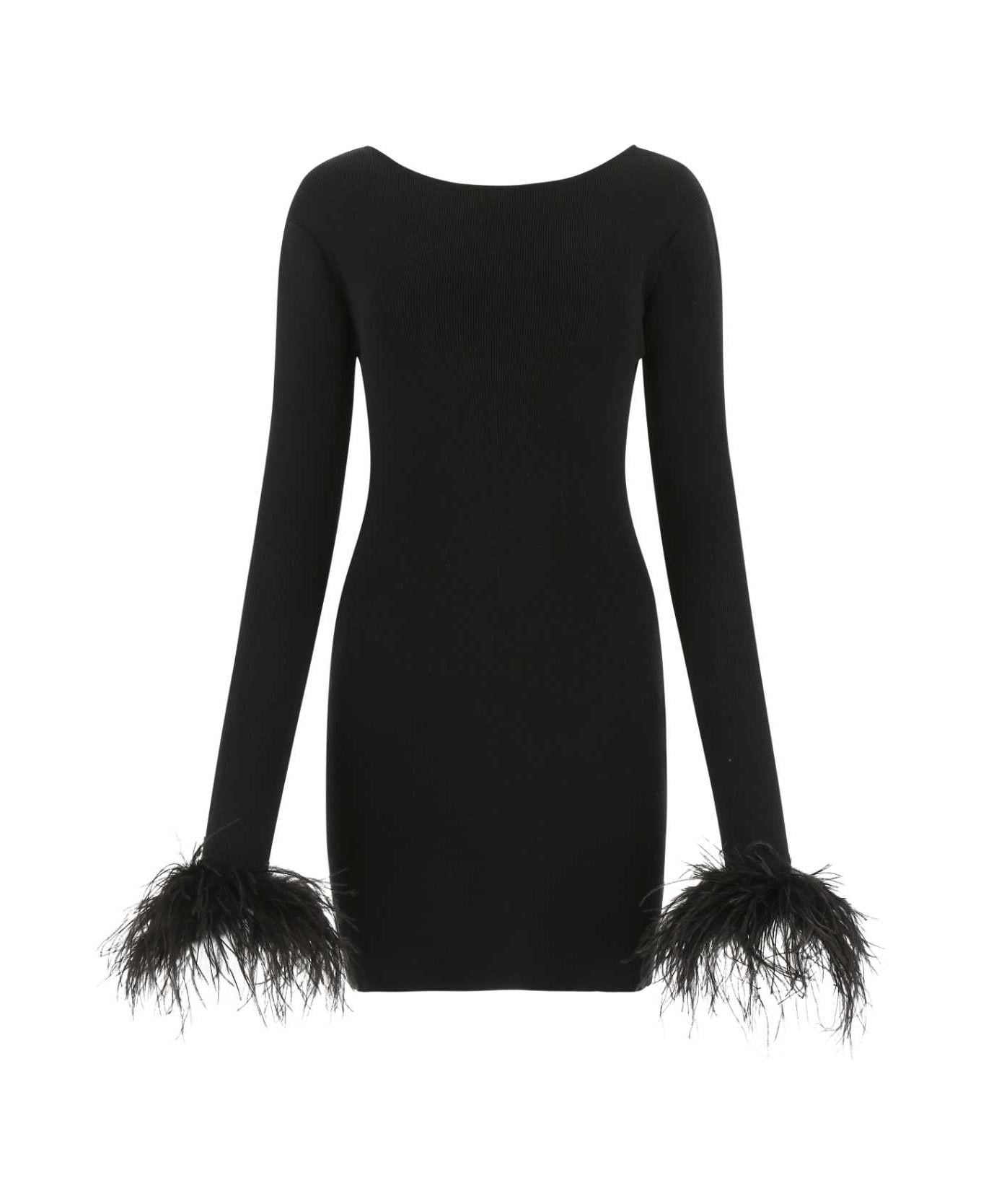 Magda Butrym Black Stretch Cotton Blend Mini Dress - BLACK