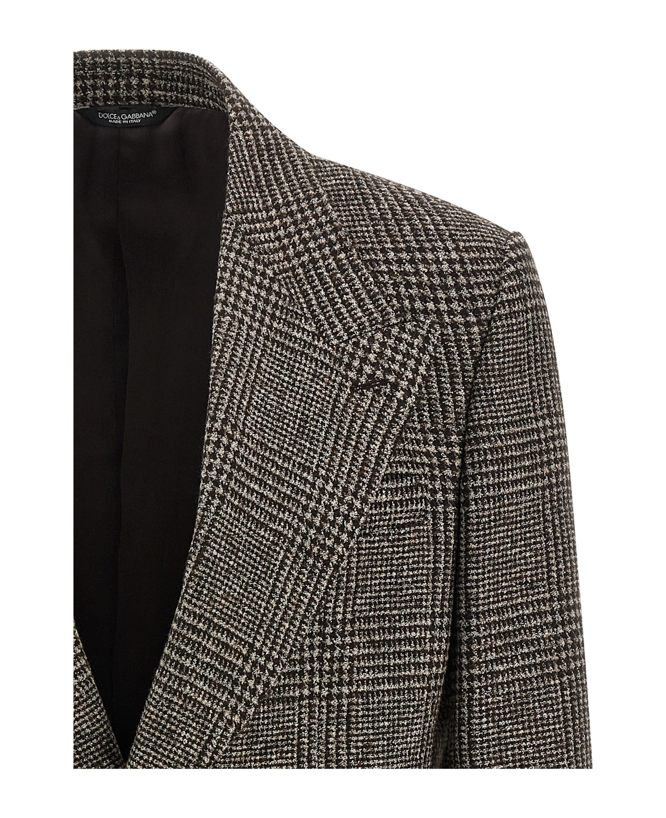 Dolce 
Gabbana Prince Of Wales Wool Blazer - Brown