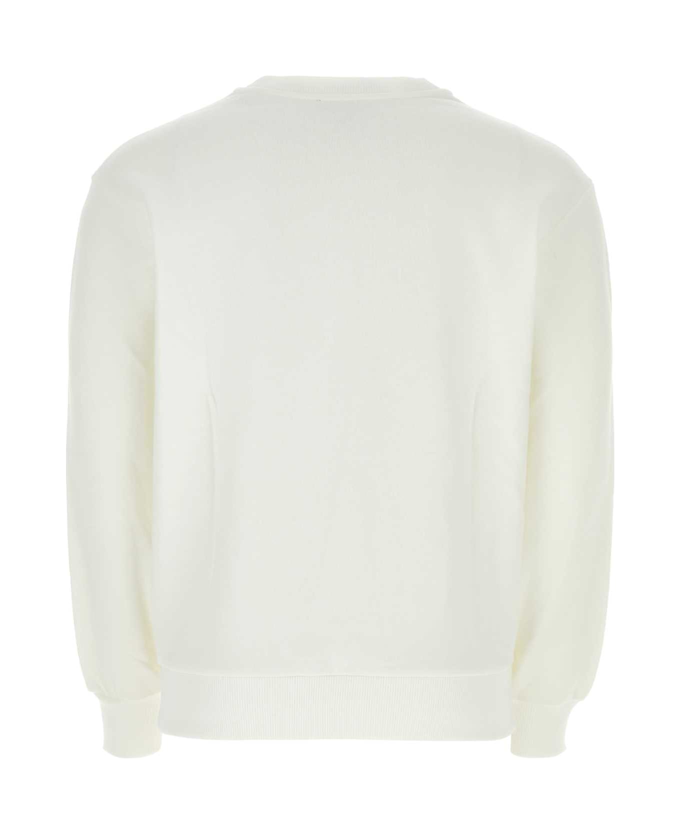 A.P.C. White Cotton Sweatshirt - BLANCNOIR