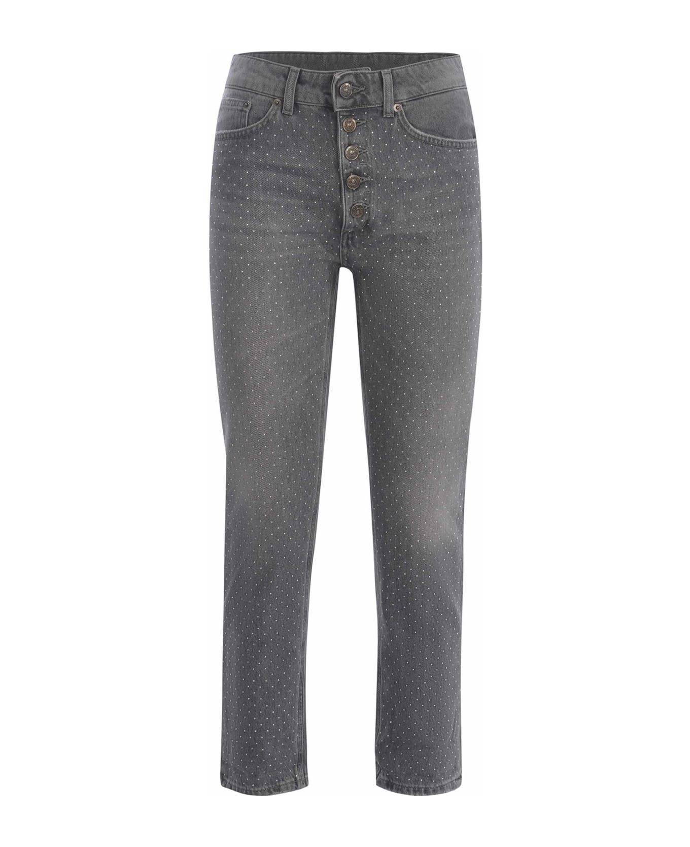 Dondup Cropped Dotted Jeans - Denim grigio