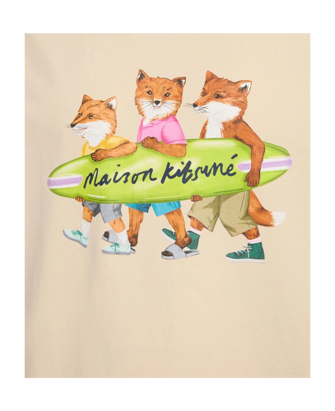 Maison Kitsuné Maison Kitsune' T-shirts And Polos Beige - Beige シャツ