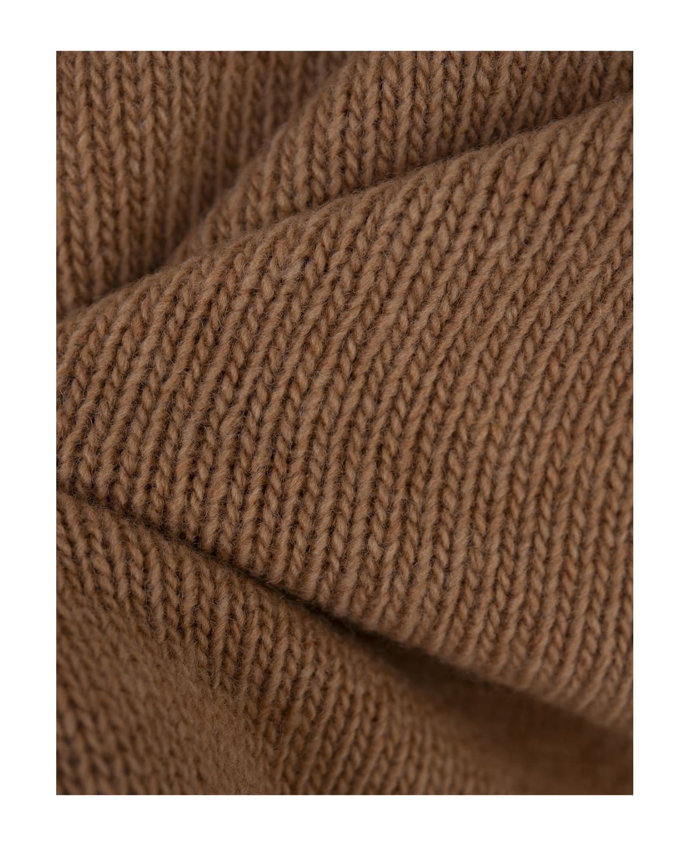 Marni Camel Hooded Sweater With Contrast Stitching - Brown