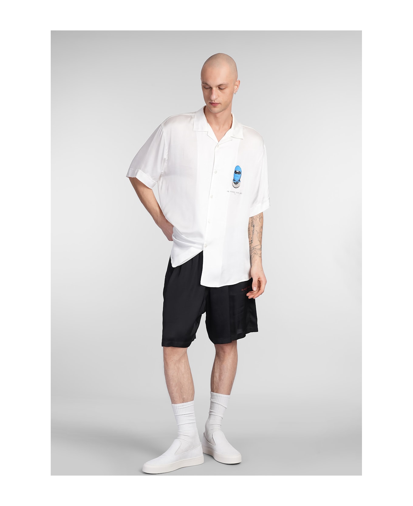 ih nom uh nit Shirt In White Viscose - white