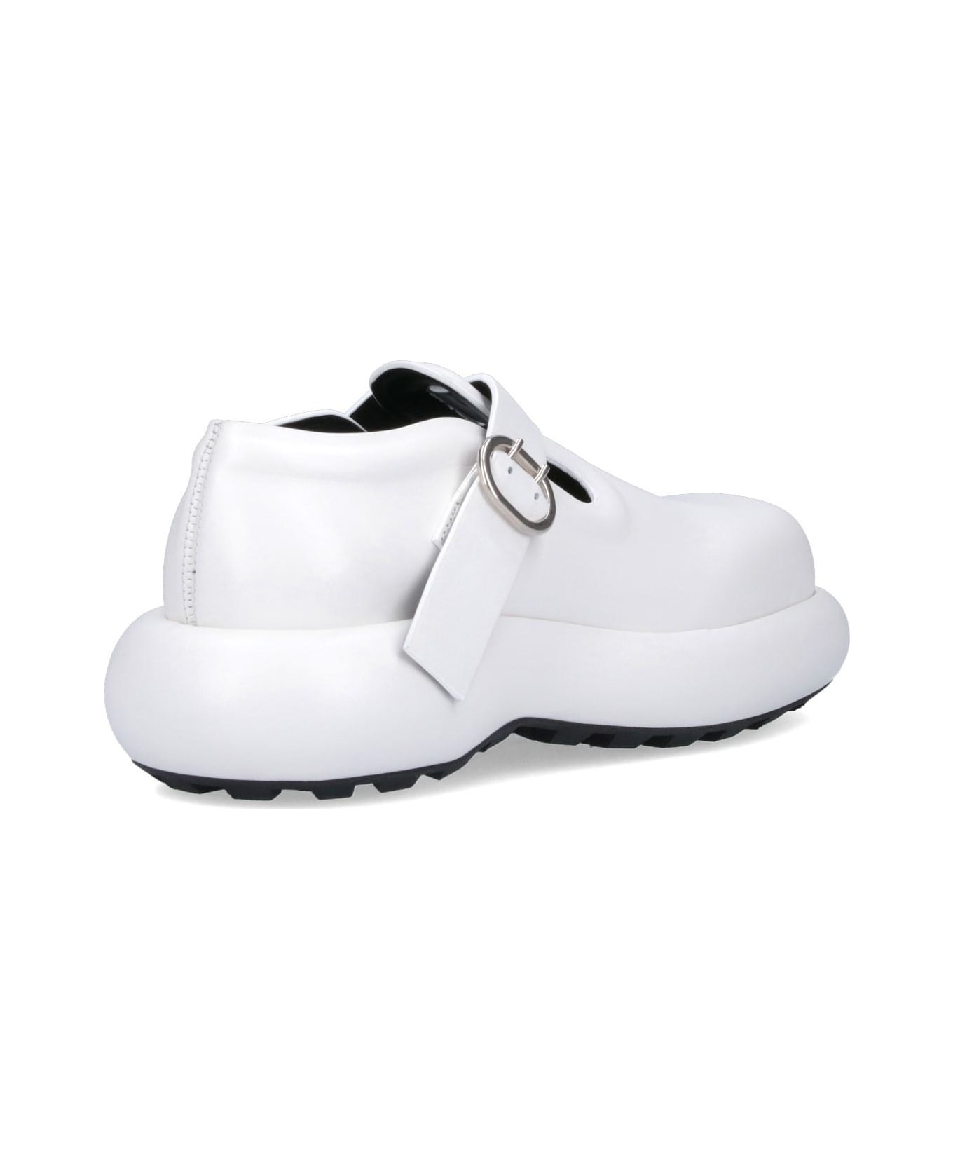 Jil Sander Buckle Detail Loafers - WHITE