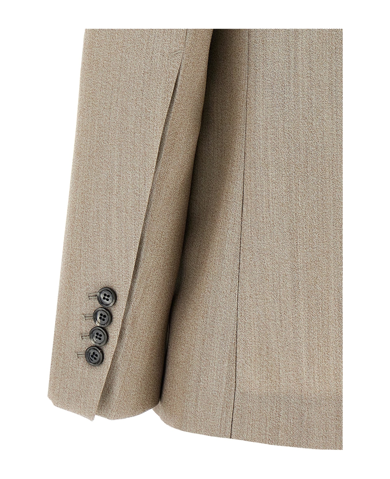 Ami Alexandre Mattiussi Maxi Split Blazer - Beige