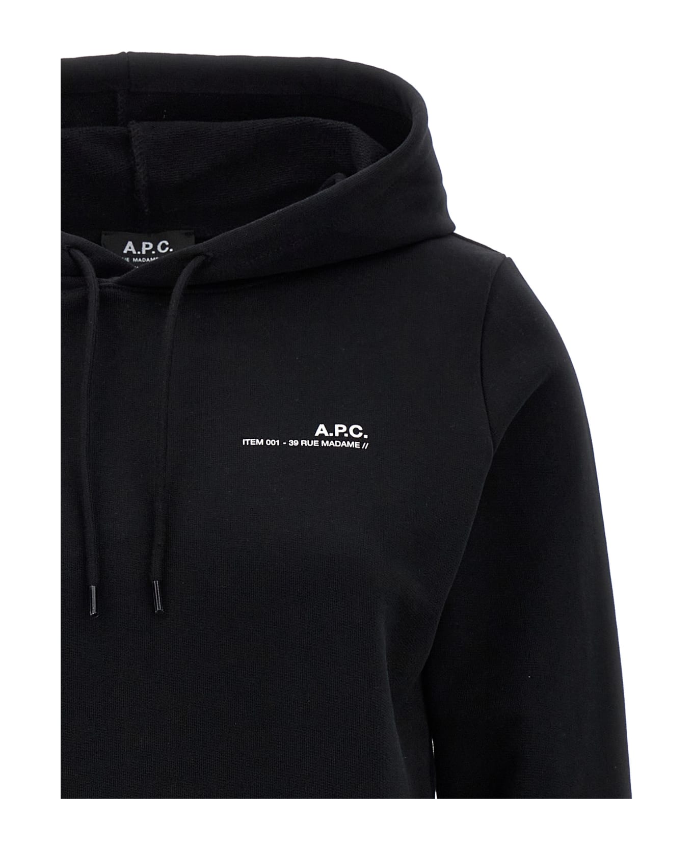 A.P.C. Hoodie Sweatshirt "item" In Cotton - Lzz Black