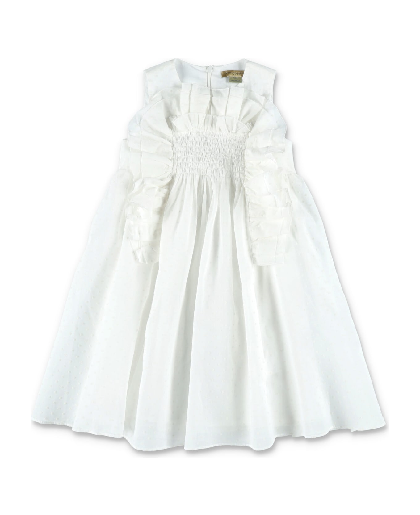 Stella McCartney Kids Plumetis Dress - WHITE ワンピース＆ドレス