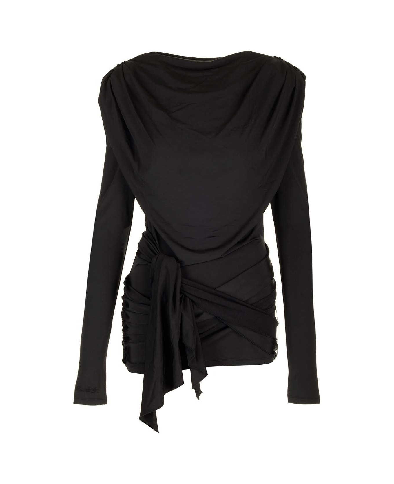 Rotate by Birger Christensen Bow-tie Mini Dress - Black