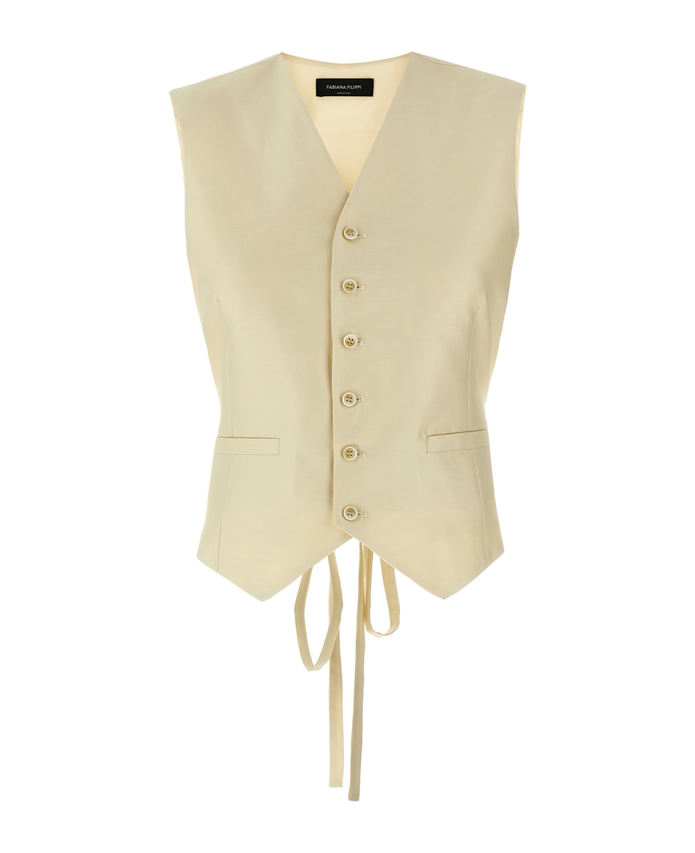 Fabiana Filippi Silk Vest - White