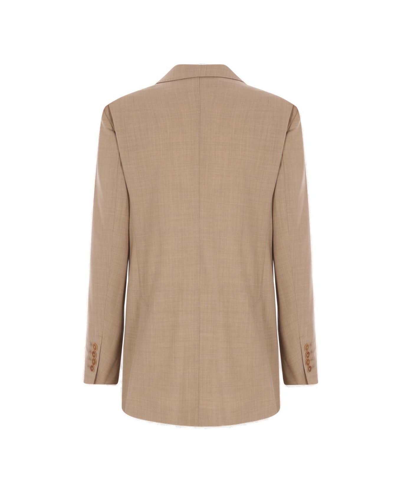 Max Mara Double-breasted Long-sleeved Jacket - Beige