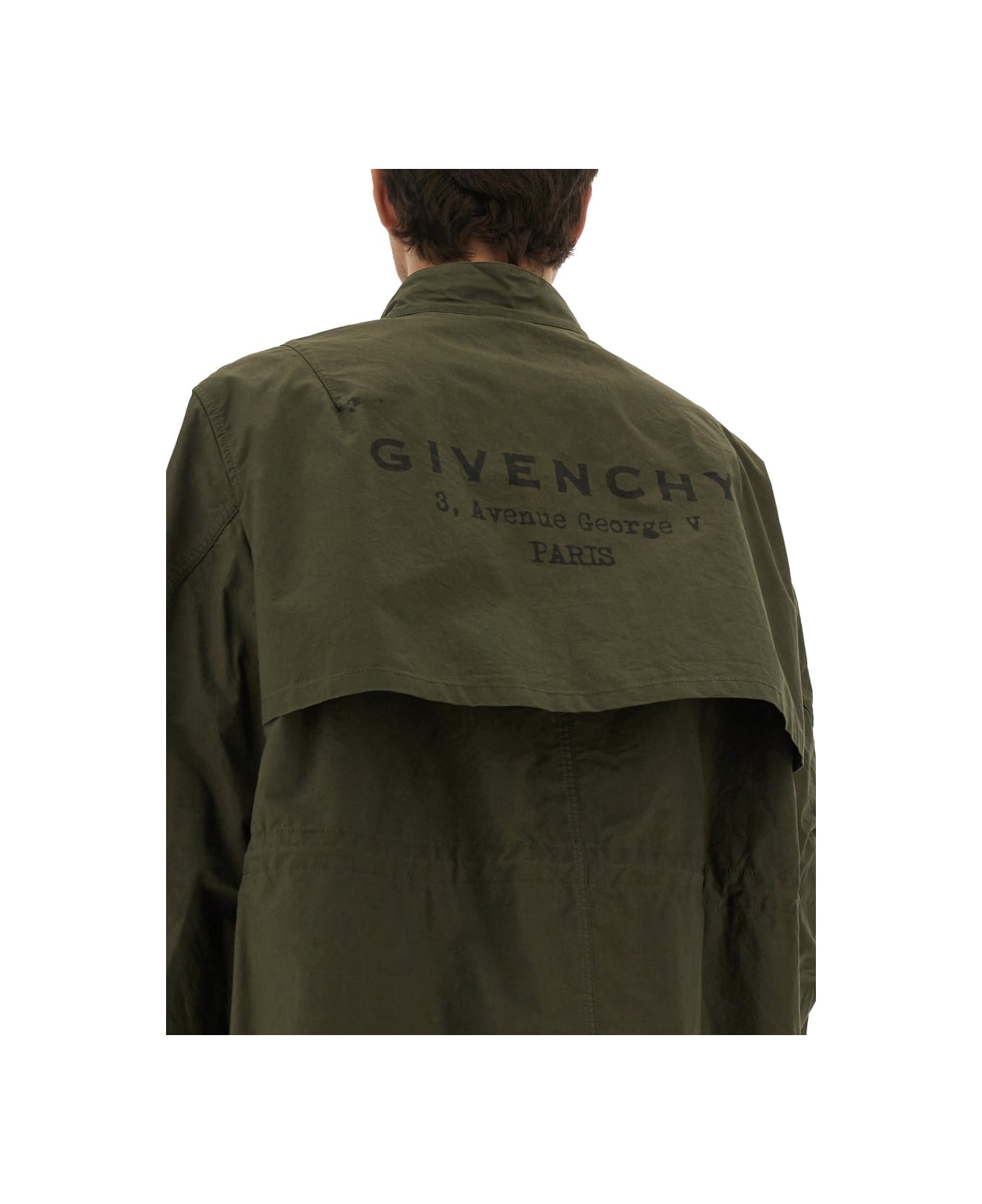 Givenchy Parka With Logo - GREEN
