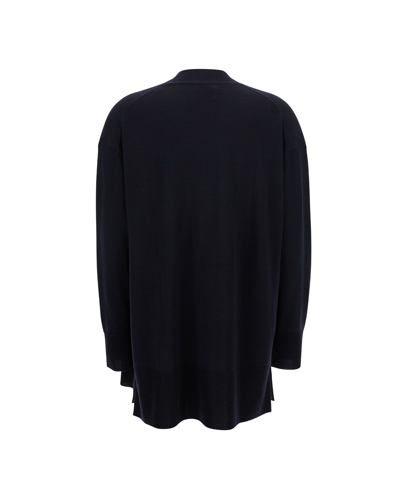 Allude Blue Open Cardigan With Long Sleeves In Wool Woman - Blu ニットウェア