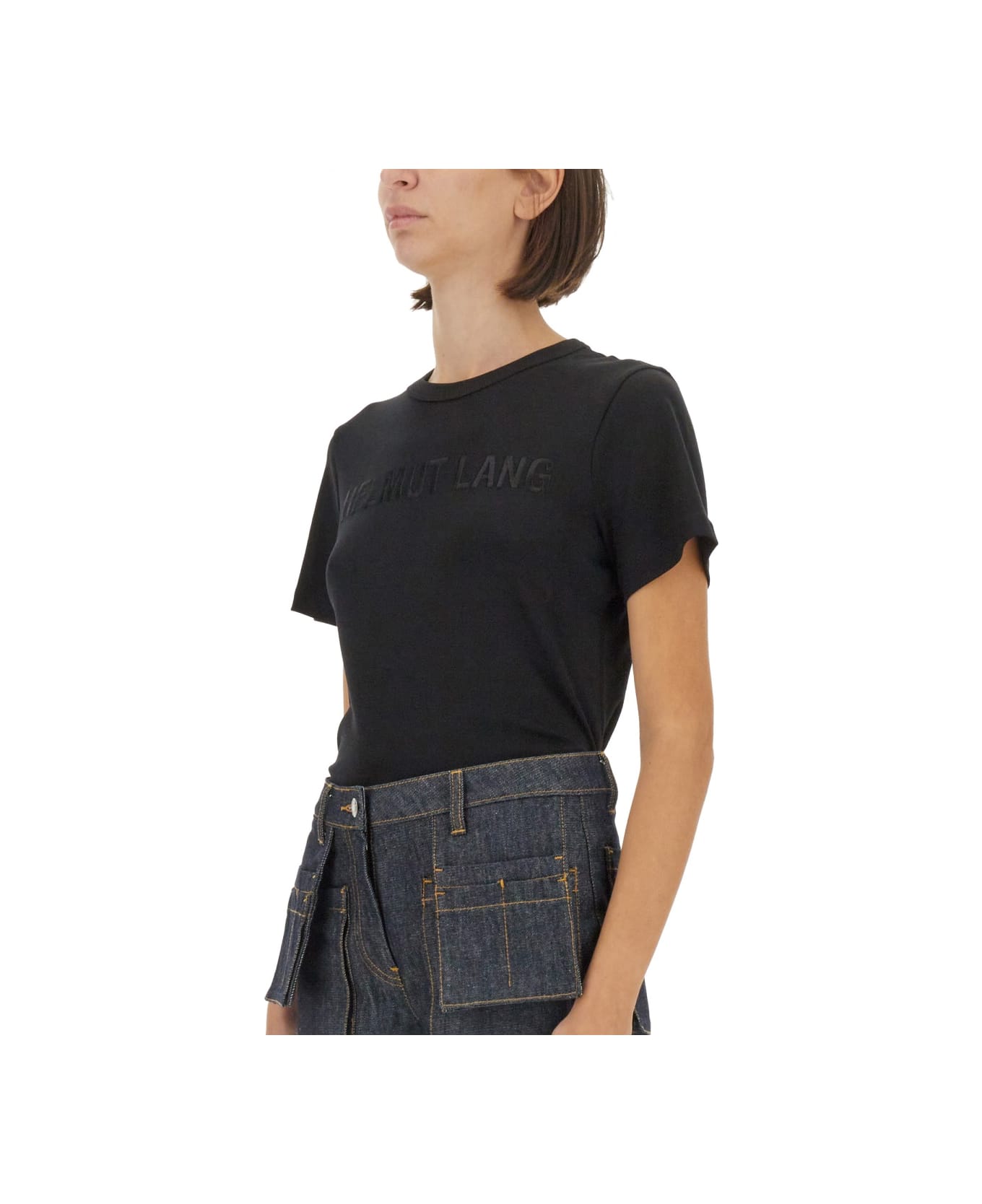 Helmut Lang T-shirt With Logo - BLACK