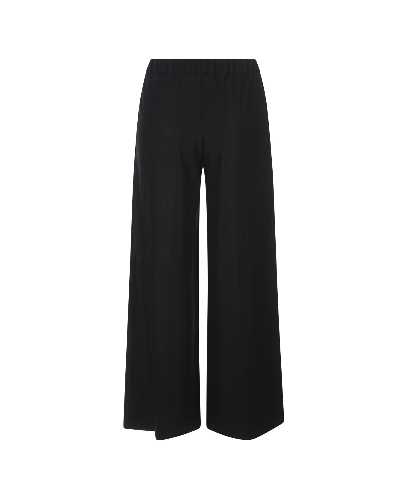 Fedeli Black Cashmere Wide Trousers - Black