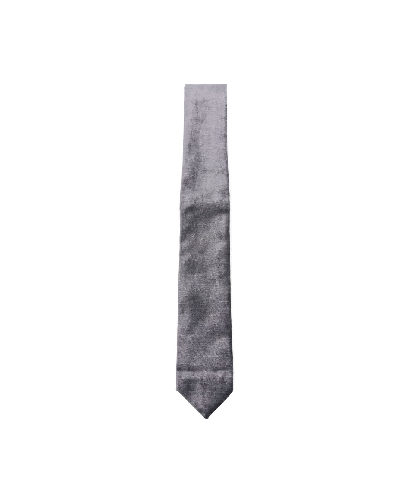 Forte_Forte Velvet Tie - Grey